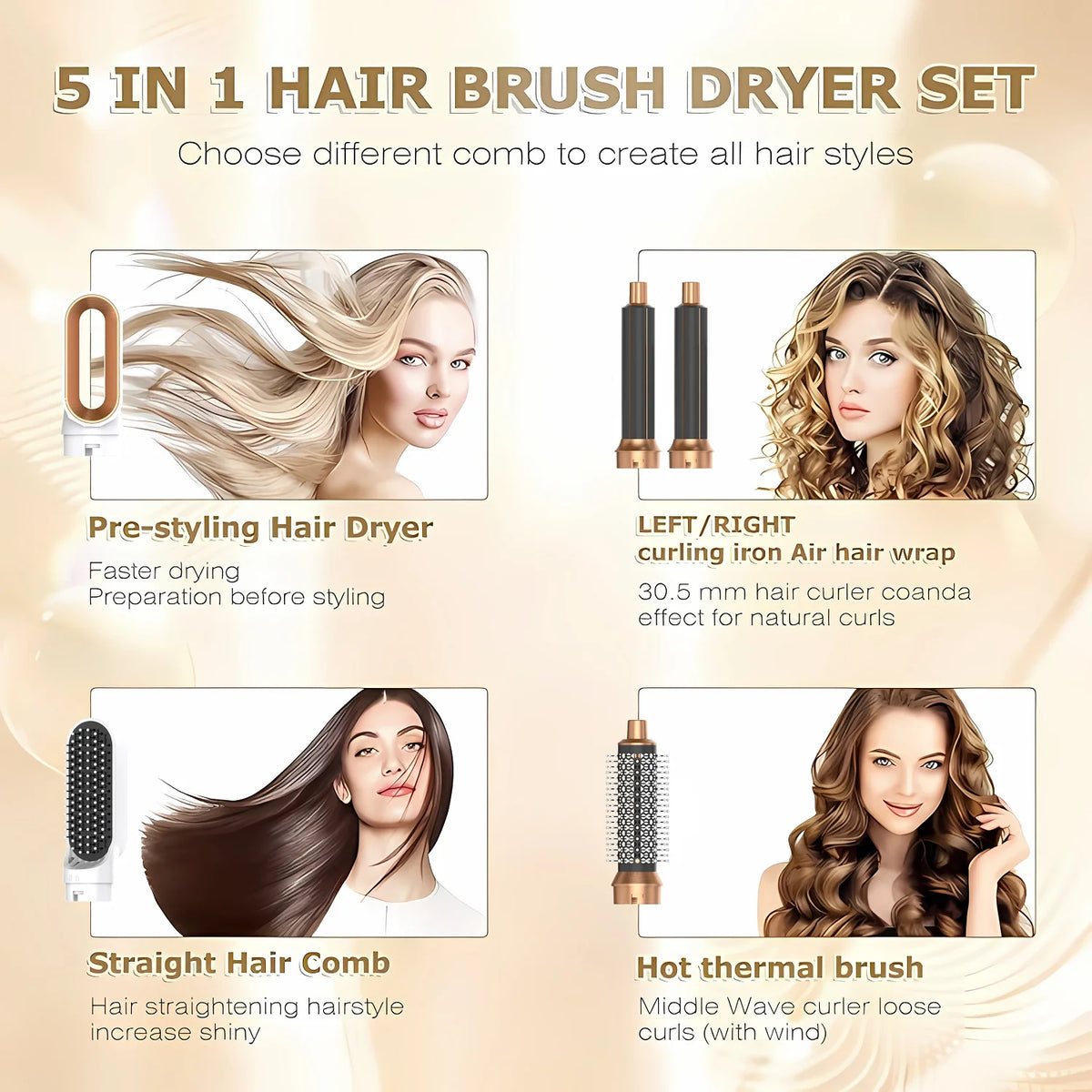 5 in 1 Hairdressing Tool