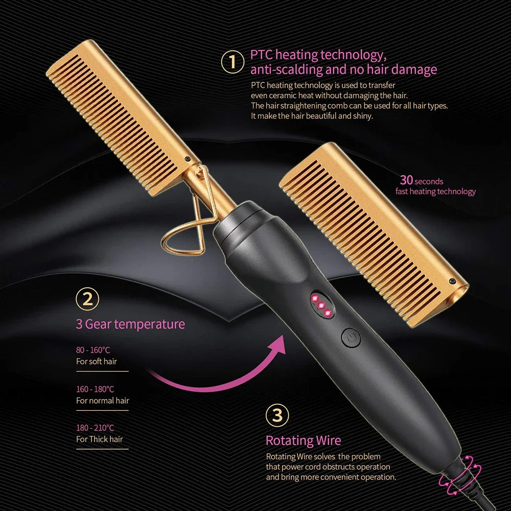 Hot Comb Hair Straightener