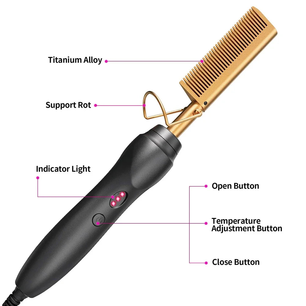 Hot Comb Hair Straightener