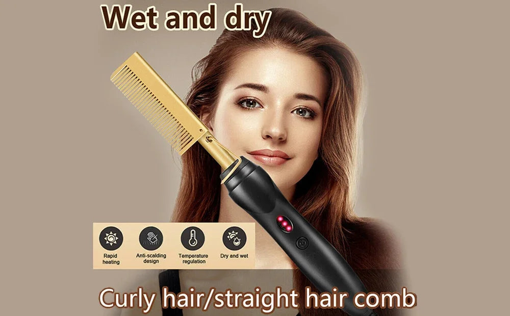 Hot Comb Hair Straightener