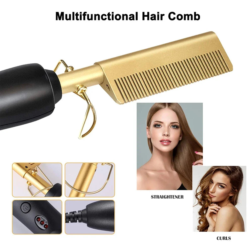 Hot Comb Hair Straightener