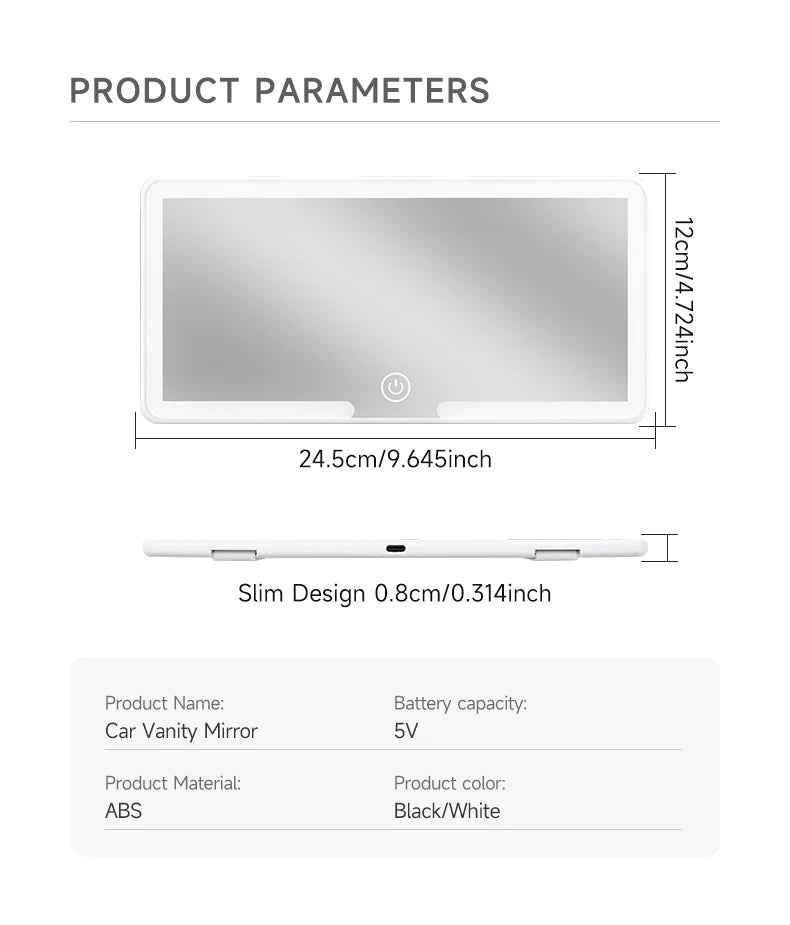 Interior Sun Visor Plate LED